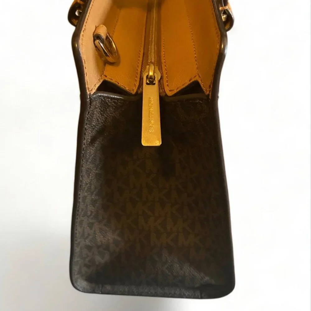Michael Kors Quinn brown logo satchel MSRP $378 - Picture 2 of 8
